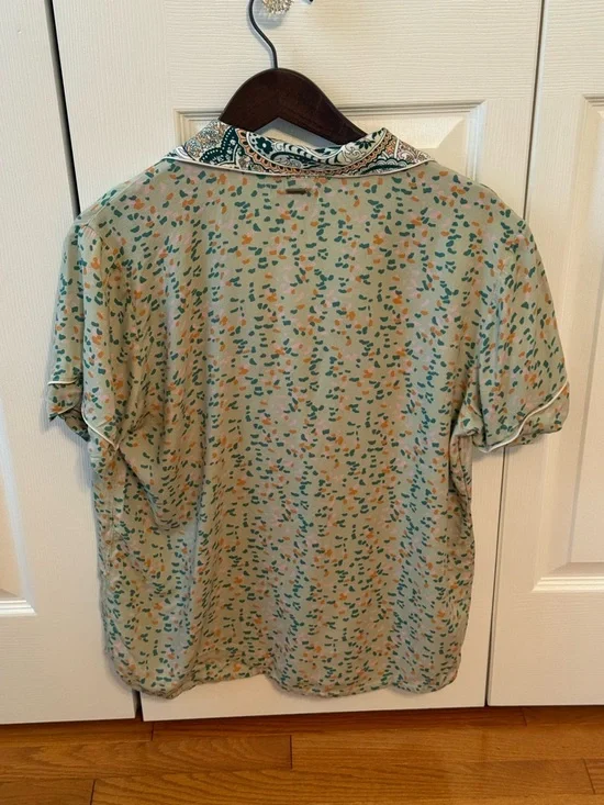 Anthropologie Maaji Green Paisley Print Pajama Set - Picture 3 of 7